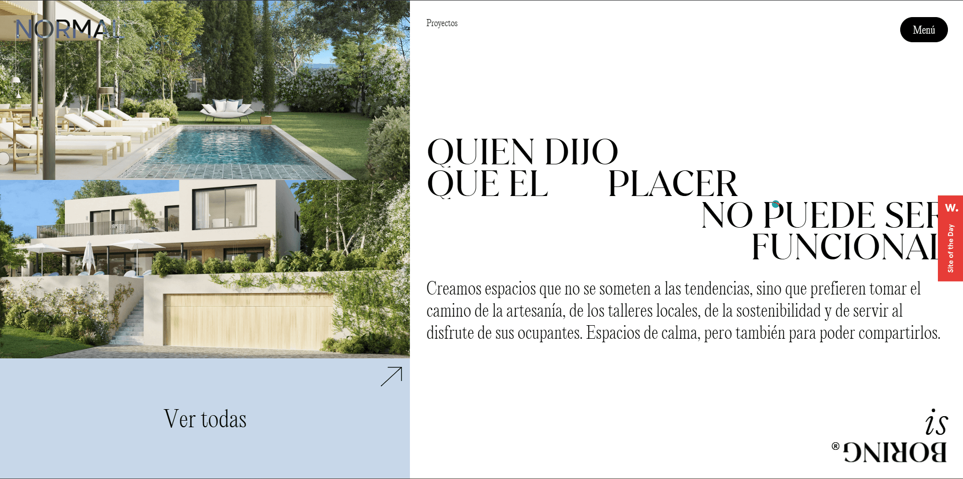 Normal is Boring — website screenshot 2