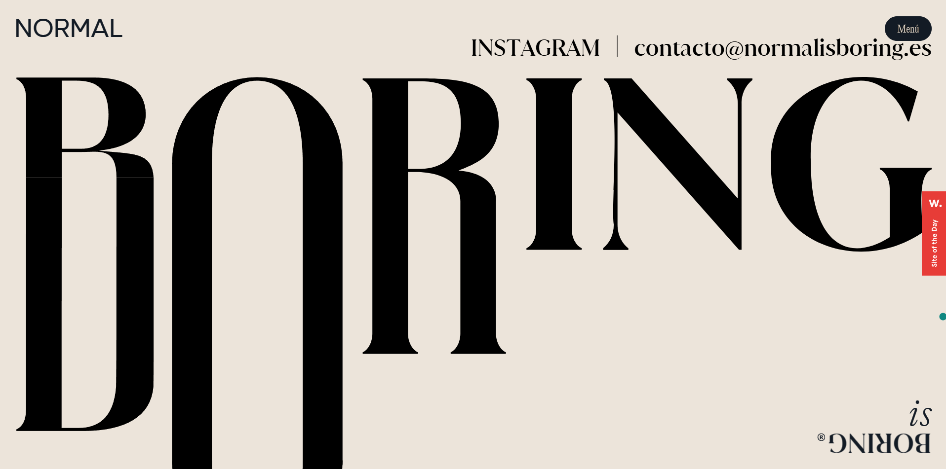 Normal is Boring — website screenshot 3